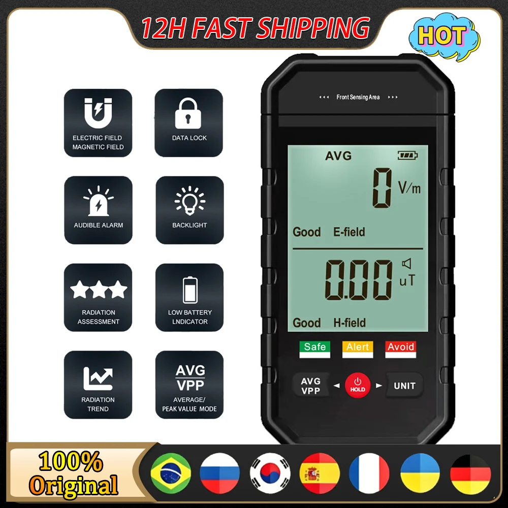 ET925 Portable Electromagnetic Radiation Tester EMF Meter Household Appliances Mobile Electromagnetic Radiation Detectors
