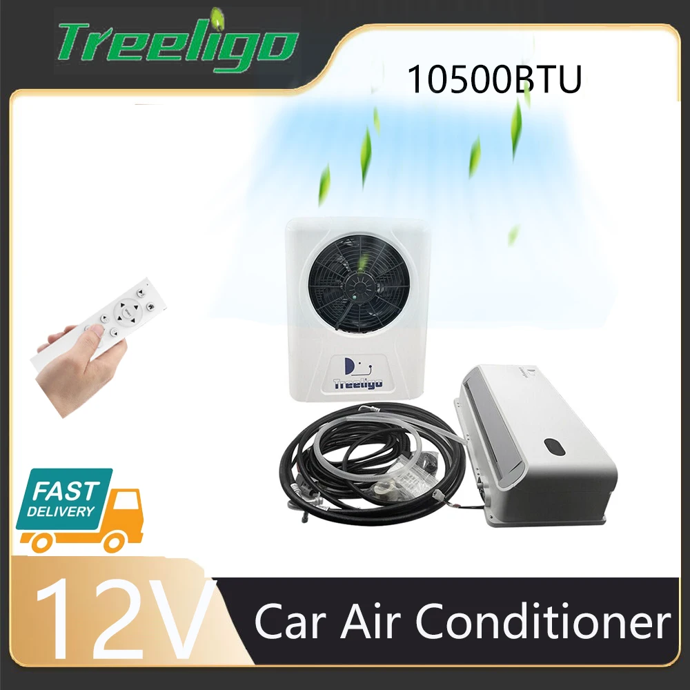 

Treeligo Car Electric Parking Air Conditioner 10500BTU 12V Split Air Conditioning 24V for Truck Caravan Camper Van RV Motorhome