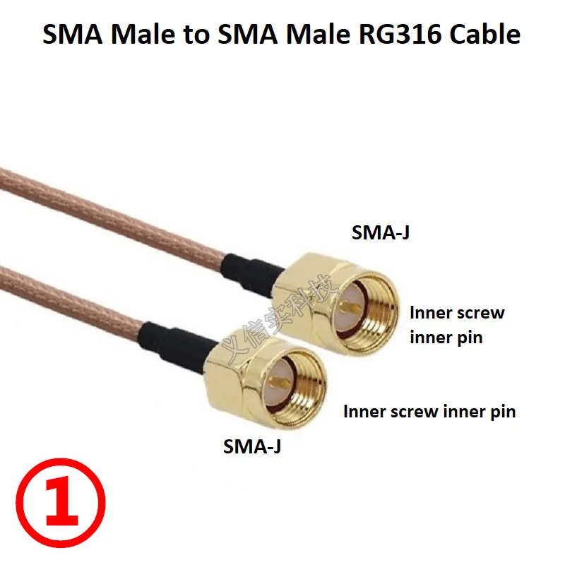 RG316 RF Coaxial Cable SMA to SMA Male Female Connector RP SMA Male Right Angle  WiFi Router Antenna Extension Pigtail Jumper