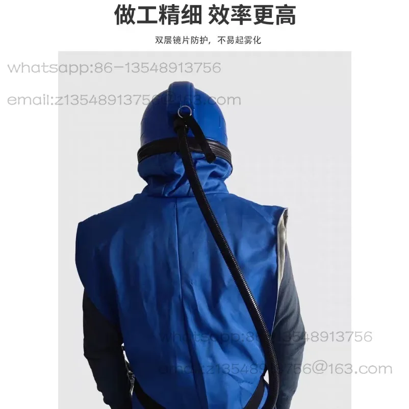 Sand Blast Helmet, Sandblasting Hood with Air Breathing Hose