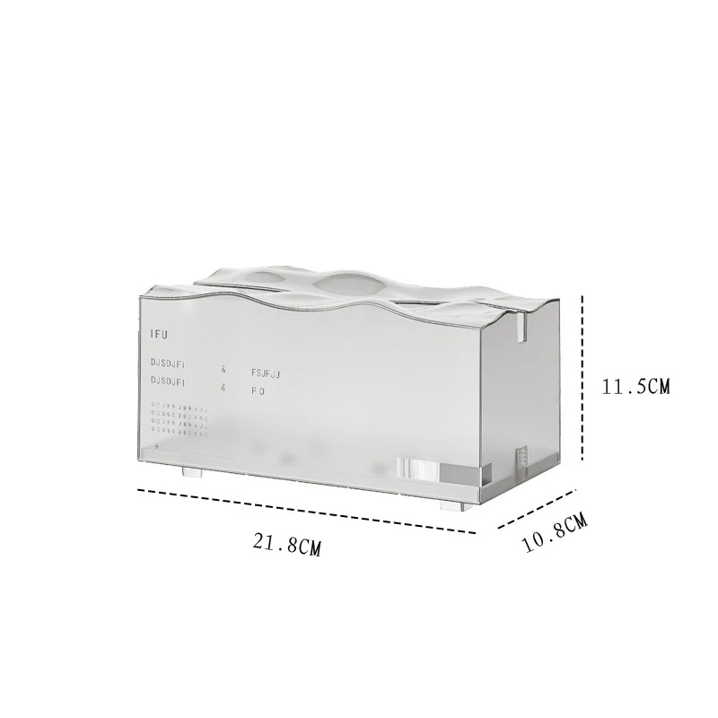 Desktop Tissue Box Creative Translucent Tissue Case with Spring Nordic Style Kitchen Table Napkins Box Bathroom Tissue Container