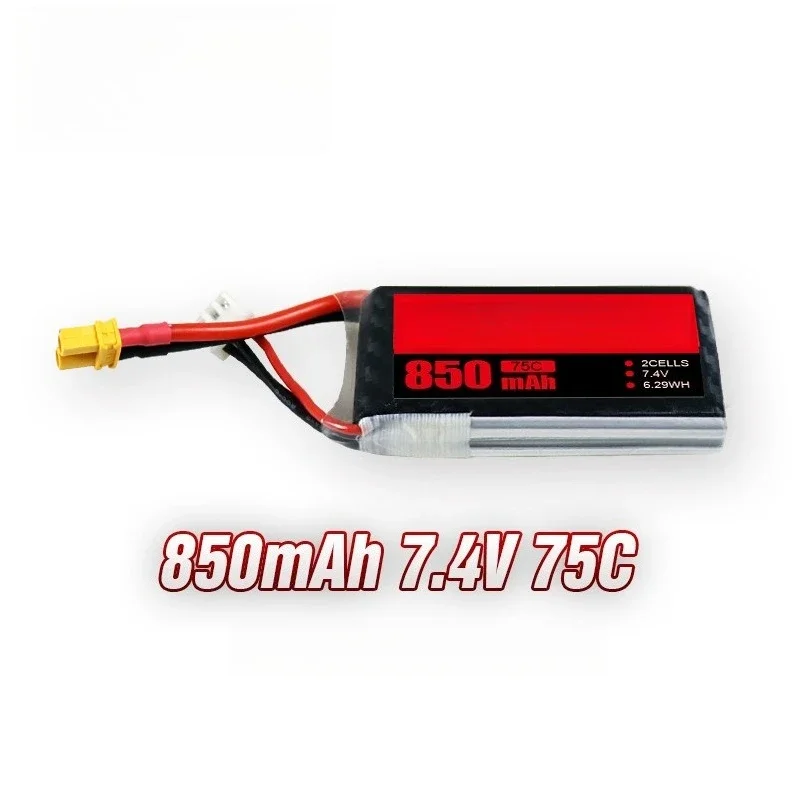 Premium Quality 2S 7.4V 850mAh 75C Long Cycle Life Lipo Battery For FPV Drone Remote Control Toys
