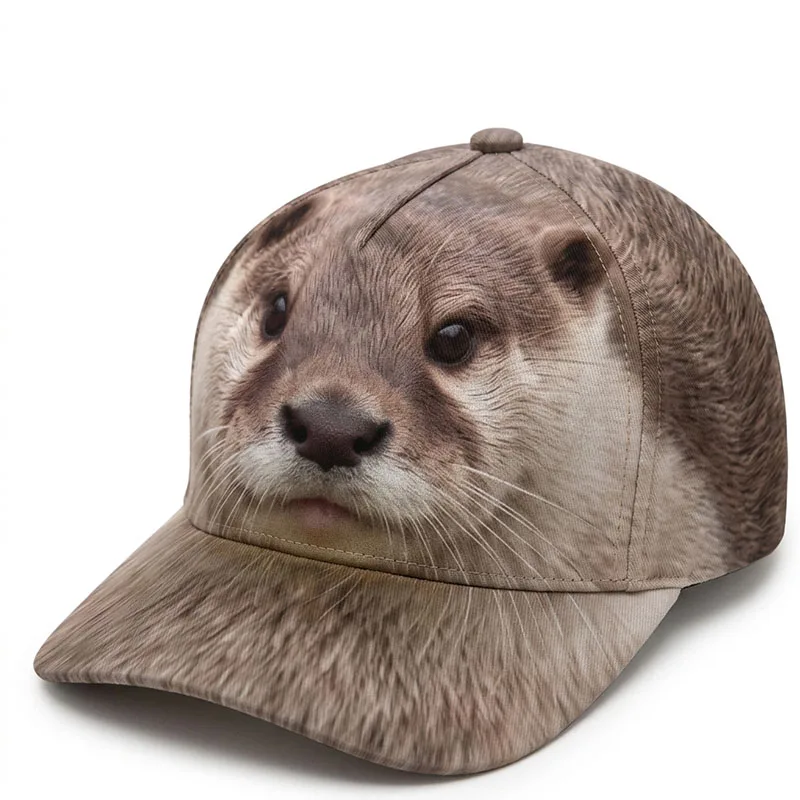Otter Custom Baseball Caps River Buddy Splash Cuddles Snuggles Cozy Pal Hip Hop Flat brim Hats Breathable Adjustable Gift Unisex