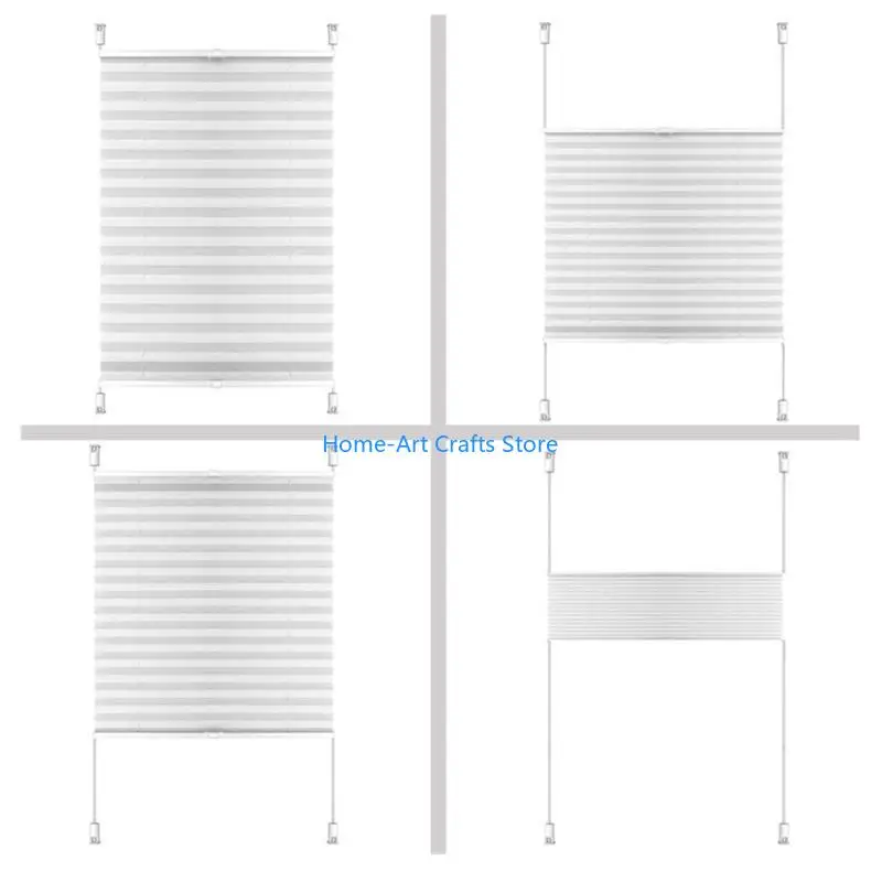 Y3NA 1 Set Pleats Blind Brackets Accessories Kits Easy Installation Rolling Curtain Clamps Support Window Shade Repair Parts