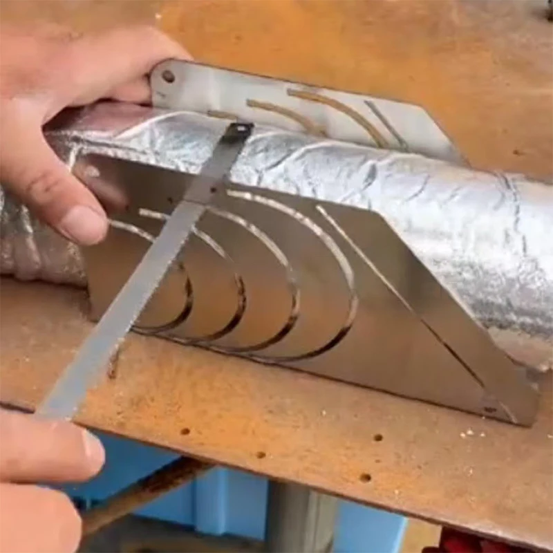 Precision 45° Rubber Insulation Pipe Cutter Adjustable Size Cutting Fixture Professional Foam Pipe Cutter Tool