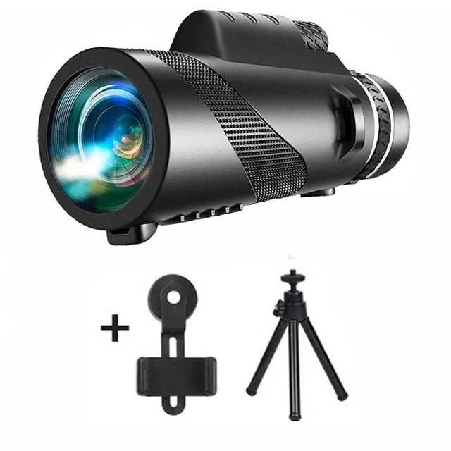 80x100 Draagbare Zoom HD 5000M Telescoop Opvouwbare Lange Afstand Mini Krachtige Telescoop voor Jacht Sport Outdoor Camping Reizen