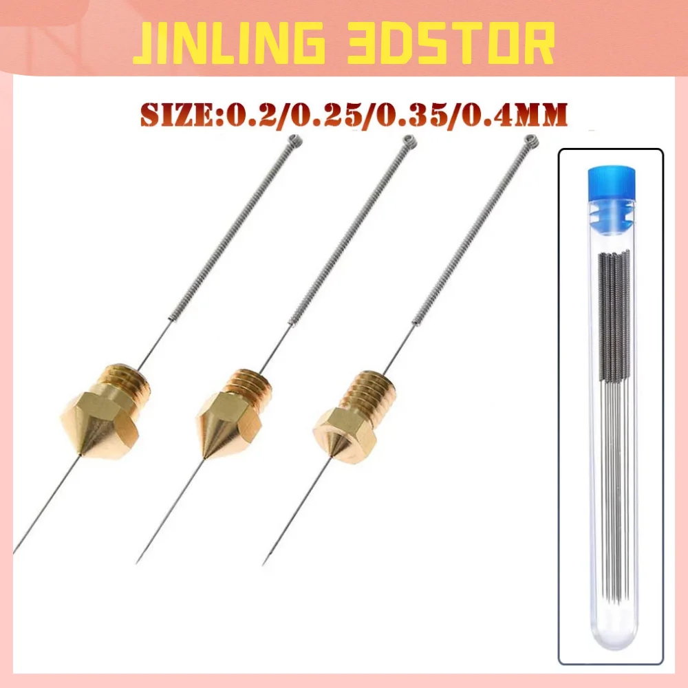 

Stainless Steel Nozzle Cleaning Needles Tool 0.2mm 0.25mm 0.3mm 0.35mm 0.4mm Drill For V6 Nozzle 3D Printers Parts