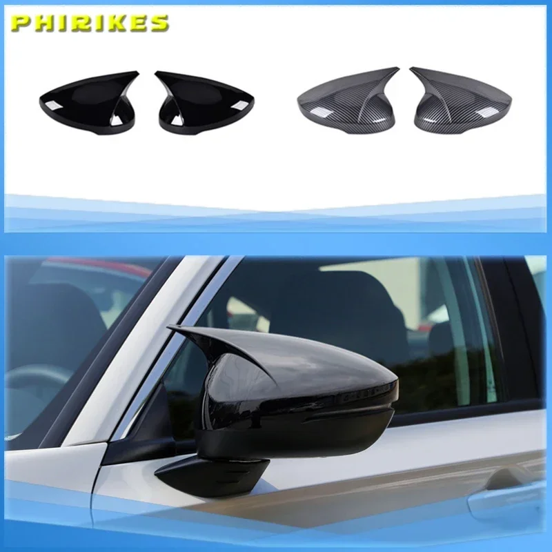 

Horn Shape ABS Carbon Fiber Style Rear View Side Mirror Cover Rearview Caps For Honda For Civic 11th 2022