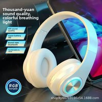 B39 Luminous Head-mounted Wireless Bluetooth Headphones with Card Insertion, Foldable Gaming Headset, Luminous