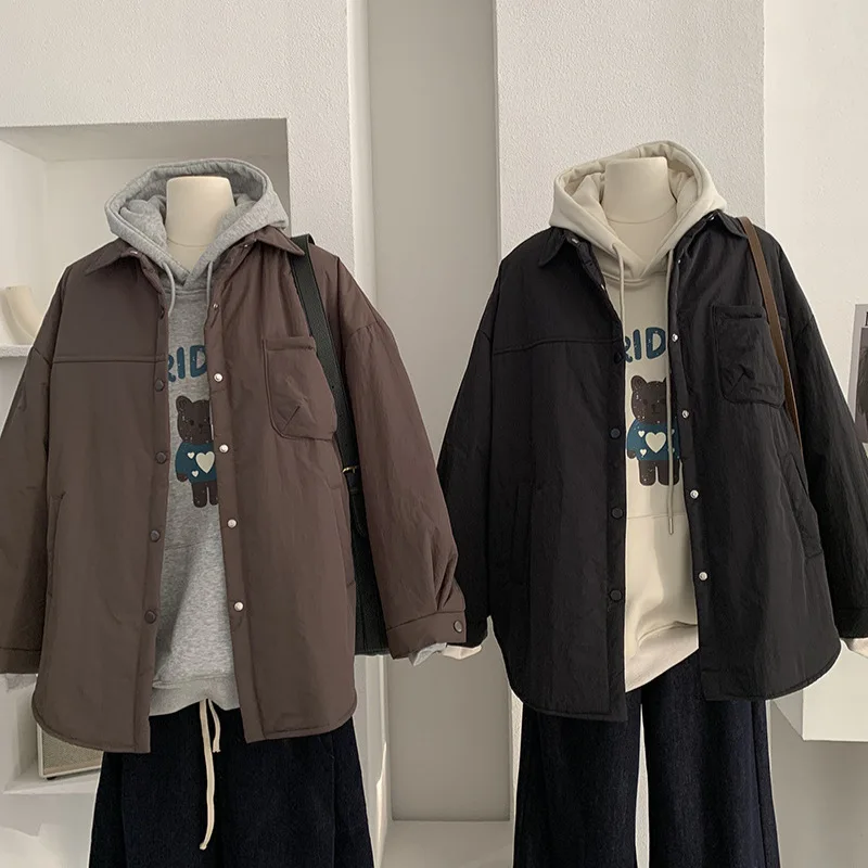 

Omalai Simple Solid Color Quilted Jacket For Women Winter Versatile Loose Casual Mid-Length Cotton Coat Top 5351