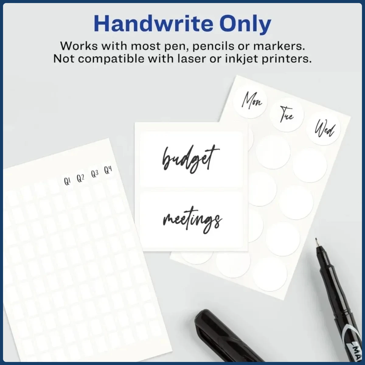 白い取り外し可能なラベル 525枚パック：家庭やオフィスの整理整頓、迅速な識別、再利用に多用途