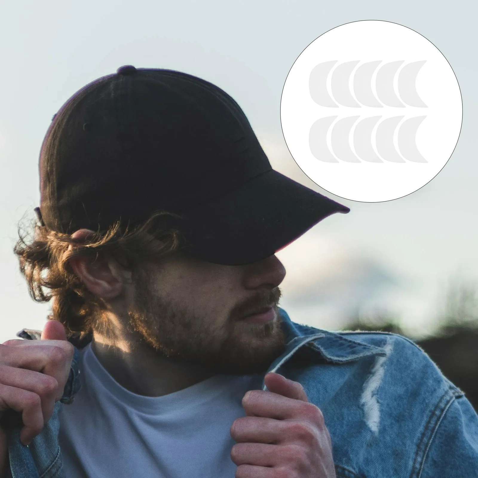 

10pcs Hat Brim Accessories Sturdy Plastic Cap Shaper Insert Visor Baseball Brims Replacement Liner Sun Hat