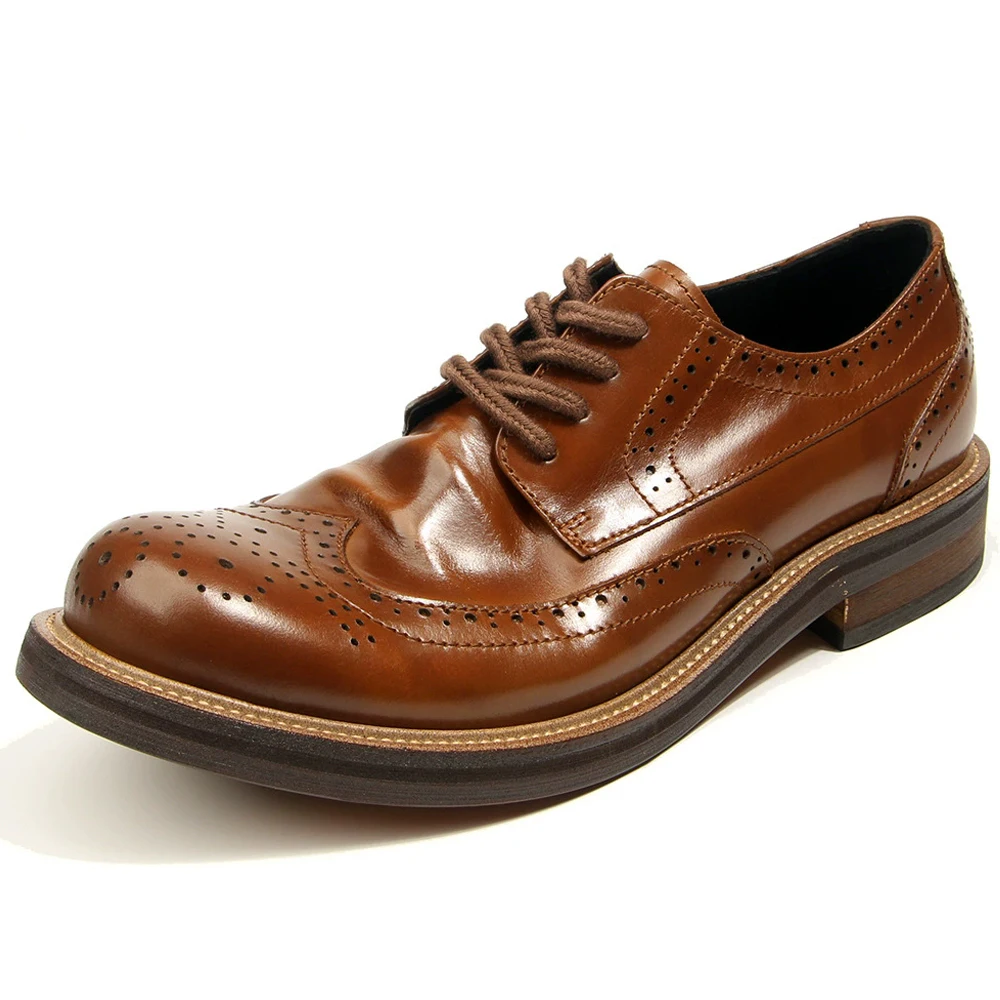 

Мужские деловые туфли из натуральной кожи, качественные мужские модельные туфли-броги, мужская деловая обувь ручной работы, свадебные туфли, обувь-оксфорды