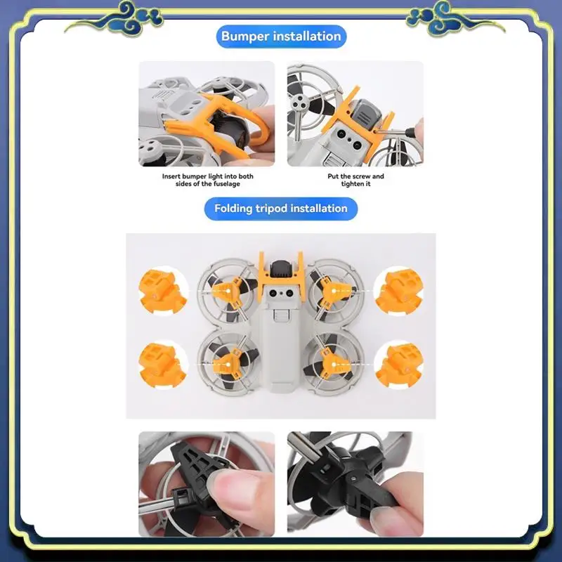 

Portable For DJI Neo Bumper Guard Gimbal Camera Protector Foldable Landing Gear Flight Tail For DJI Neo Drone Parts C