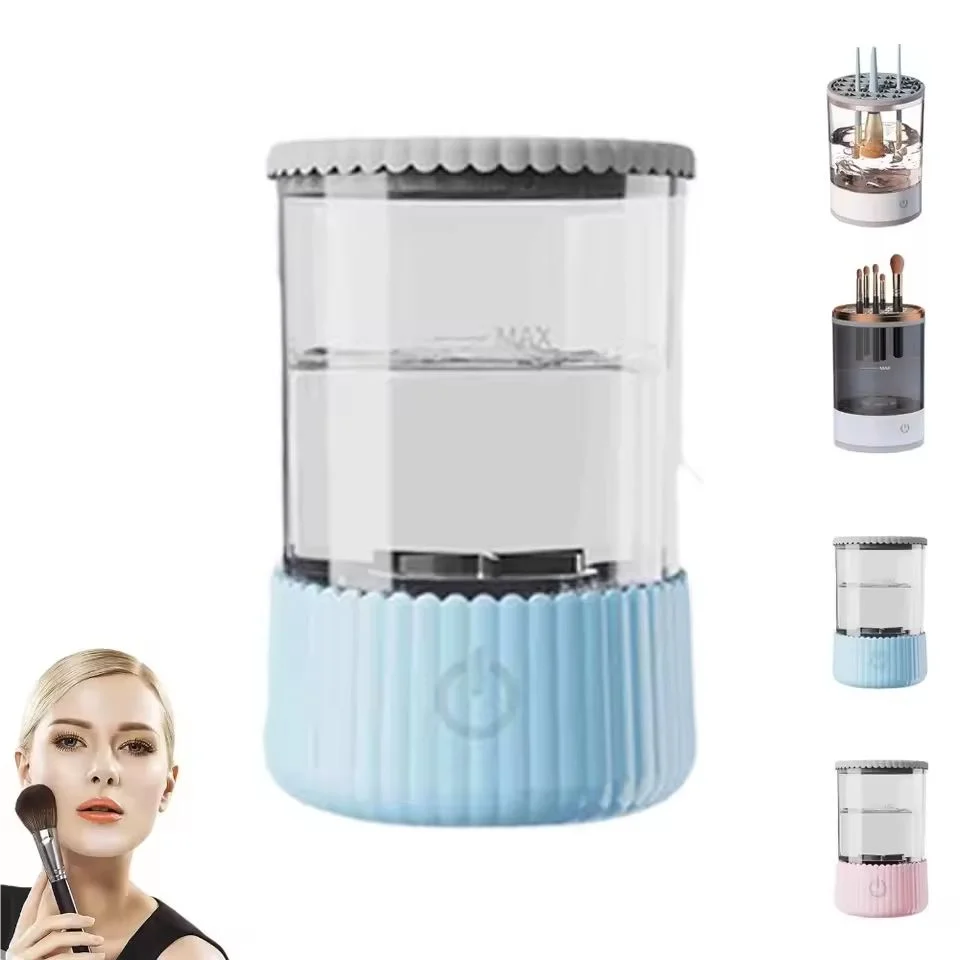 Automatic Electric Makeup Brush Cleaner 3 in 1 5V Beauty Brushes Dryer Visible Multipurpose Cosmetic Brush Cleaning Device Women