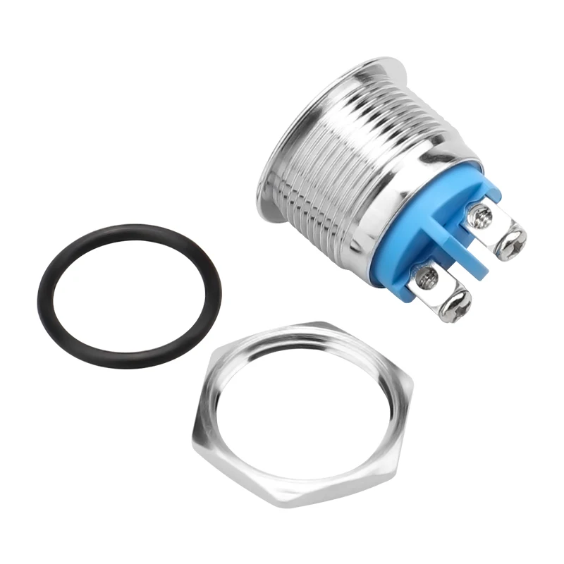 Lámpara LED de señal de 19mm con tornillo de 2 pines para distribución de energía, equipo de telecomunicaciones, luces indicadoras de Metal, voltaje de 220V