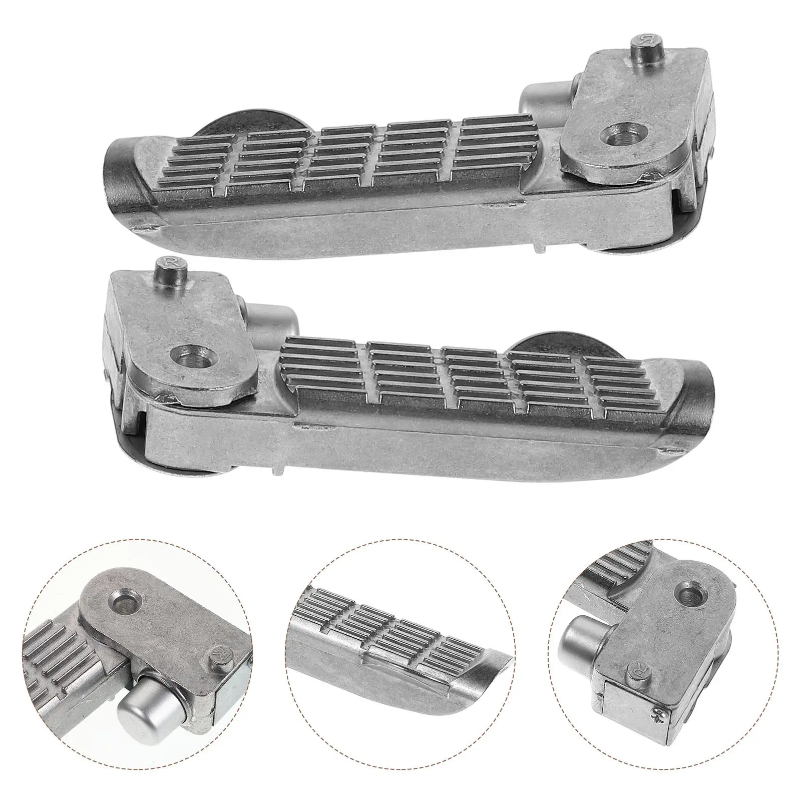 1Pair Aluminum Alloy Motorcycle Foot Pegs Foldable Extended Footrest Rear Pedals for Engine Guard Highway Pegs Crash Bars