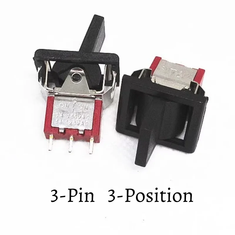2pcs RLS-102 Toggle Switch with Handle RLS-202/123 Alarm Switch Bilateral Self-Resetting Switch New accessories