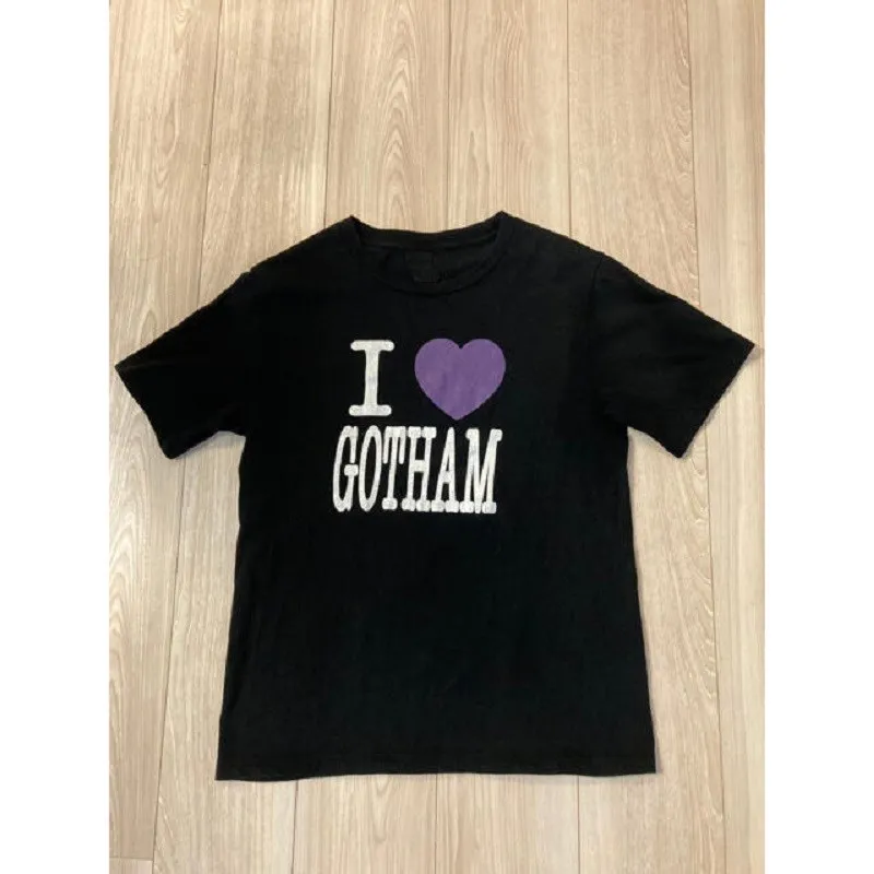 Vintage Street I LOVE GOTHAM Letter Printing Summer Women's Top T-shirt Street Trend Y2K Gothic Casual Women's Top T-shirt