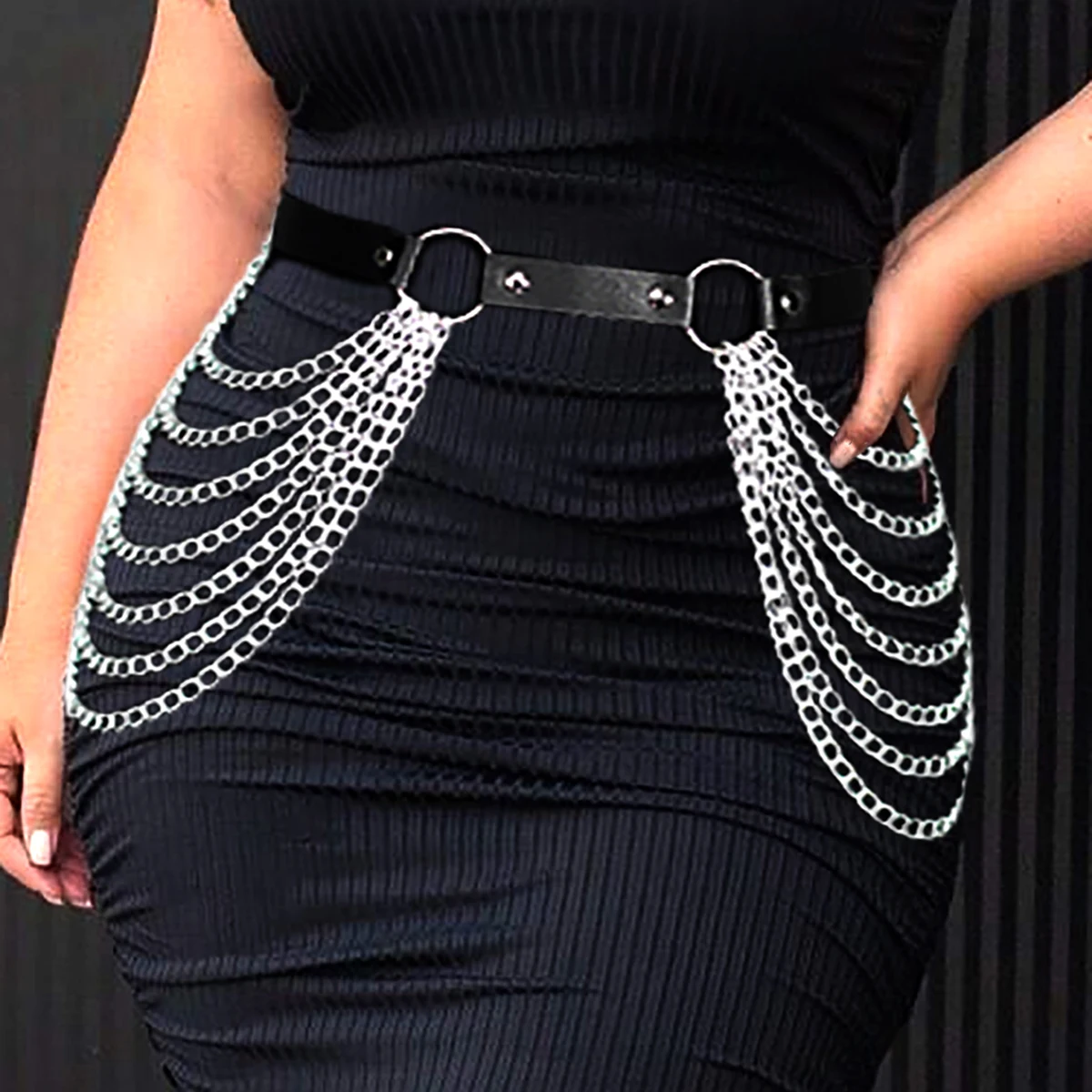 حزام جلدي مثير من BBW قابل للتعديل، حزام أنيق كبير، حزام مزخرف، تاريخ يومي، مهرجان الحفلات، إكسسوارات لطيفة