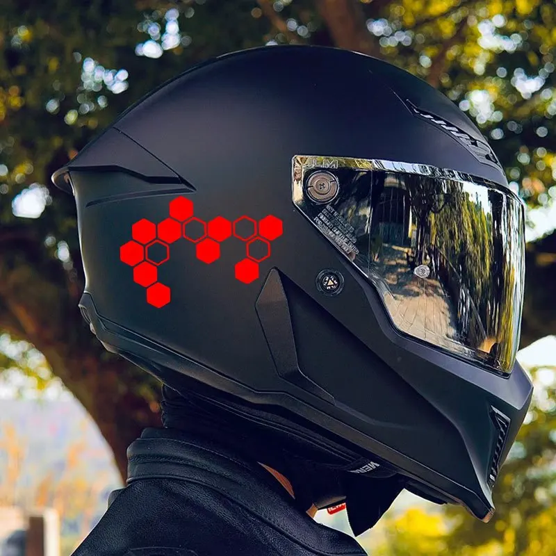 Hexagon Honeycomb Sticker Geometric Vinyl Decal Waterproof Self Adhesive Motorcycle Helmet Car Window Laptop Decor