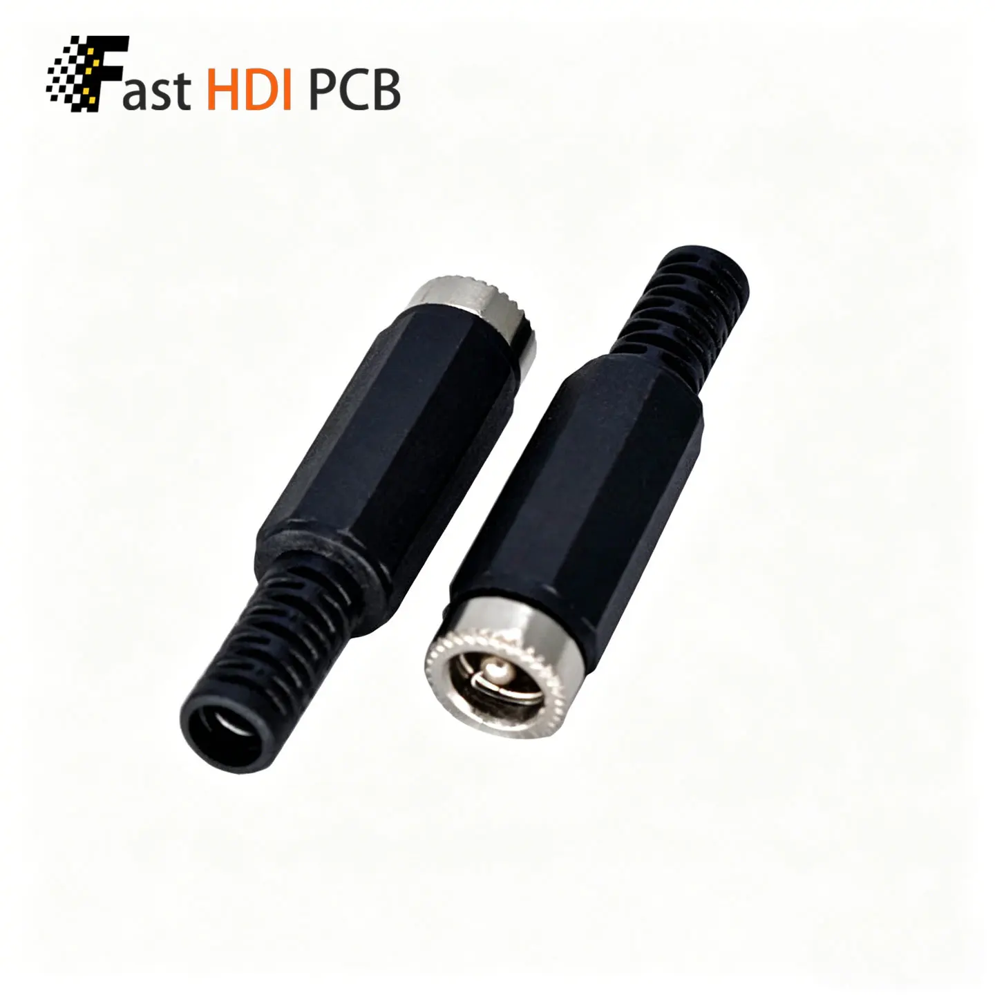 Hexagon DC Power Jack 5.5x2.1mm Solder Type Female Socket with Nut 5.5mm OD Compatible 2.5mm Center Pin for LED DIY Power Supply
