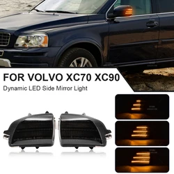 For Volvo XC90 Dynamic LED Side Wing Mirror Light Turn Signal Indicator Blinker Lamp 2PCS For Volvo XC70 2007-2014