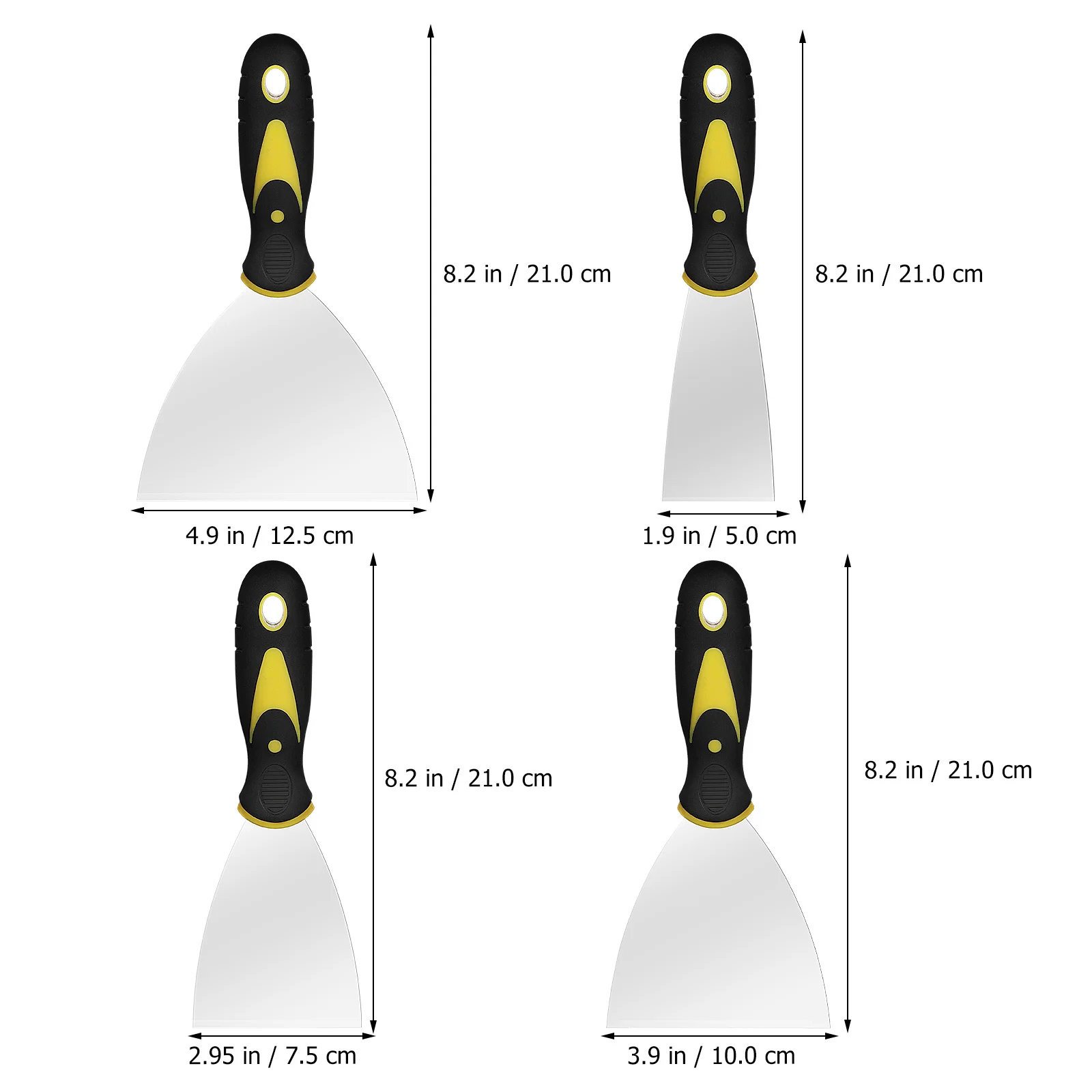 

8 pcs Spatula Set Stainless Steel Palette Spatula For Wall Repair Drywall Scraping Paint Removal Scraper Tools Hand Tool