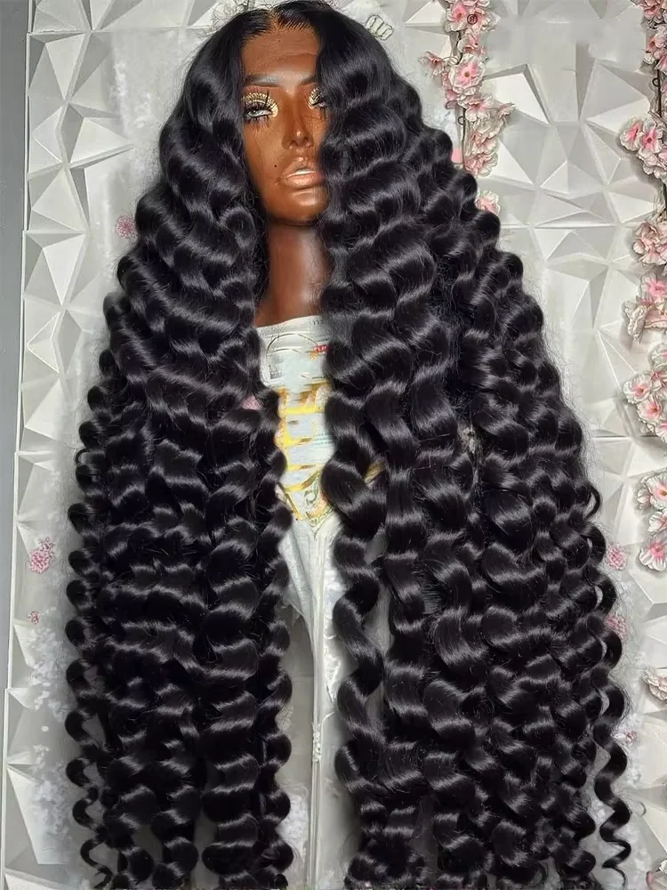 40 Inch 13x6 Hd Lace Frontal Wig Loose Deep Wave Curly Human Hair Preplucked 13x4 Water Wave Lace Front Wigs For Black Women