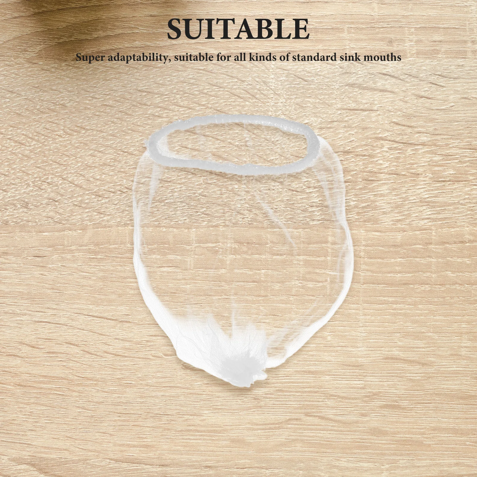 100 قطعة مصفاة حوض المطبخ أكياس شبكية للاستعمال مرة واحدة مكافحة انسداد الغذاء النفايات تصفية سهلة التركيب مصفاة حوض تصفية أكياس