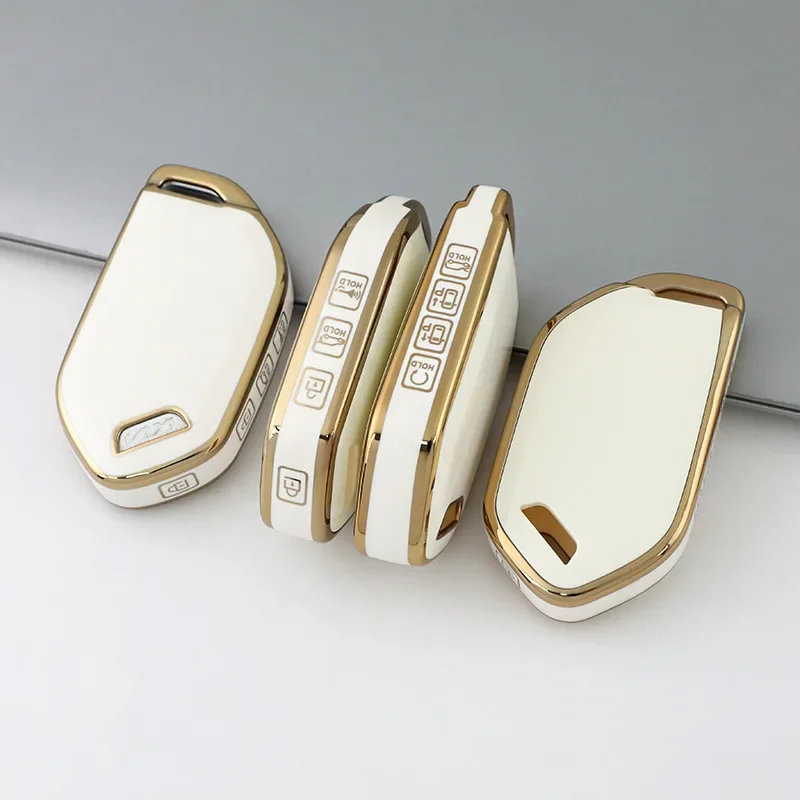 Korean Popular Model Suitable for 456789 Key New KIA Kia EV9 Jiahua Zhiran Gold Edged Car Key Buckle Protective Case