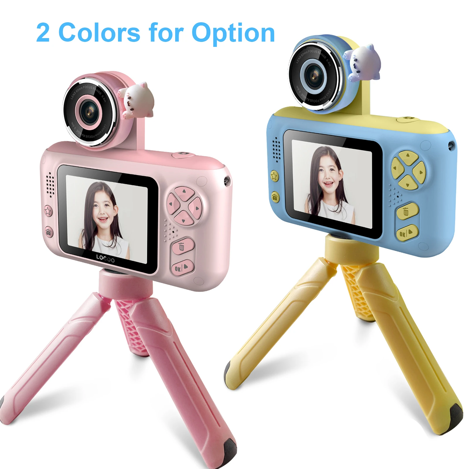 Andoer Kids Digital Camera Mini Video Camera for Kids 1080P 40MP with Mini Tripod Birthday Christmas Gift for Boys Girls Kids