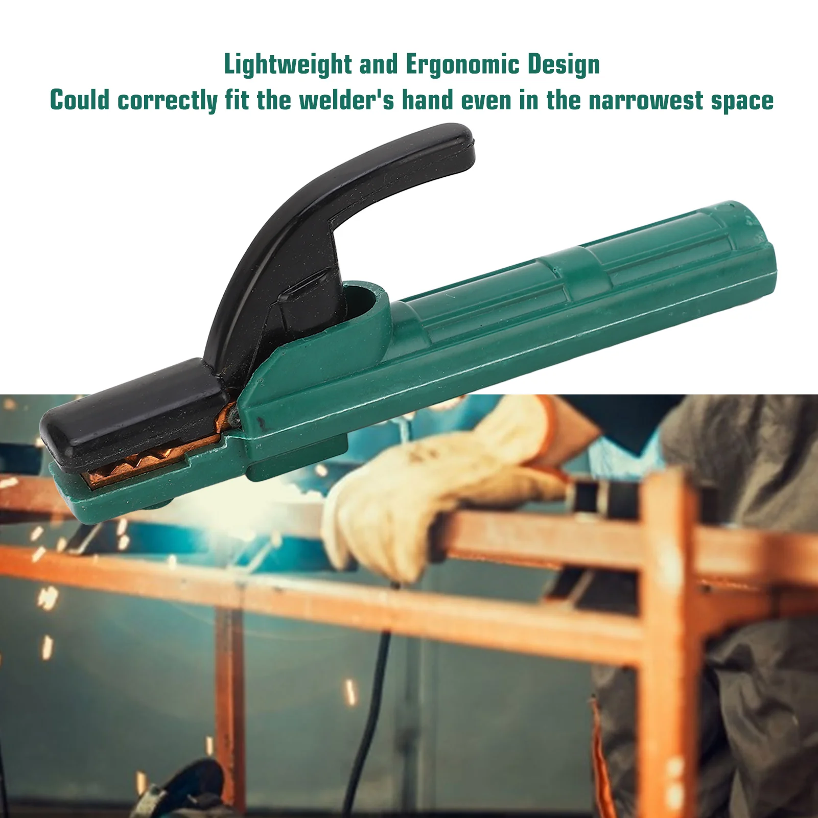 Electrode Holder 300A Pure Copper Ergonomic Anti Scald Insulated Handle Welding Electrode Clamp Electrode Holder Welding Clamp