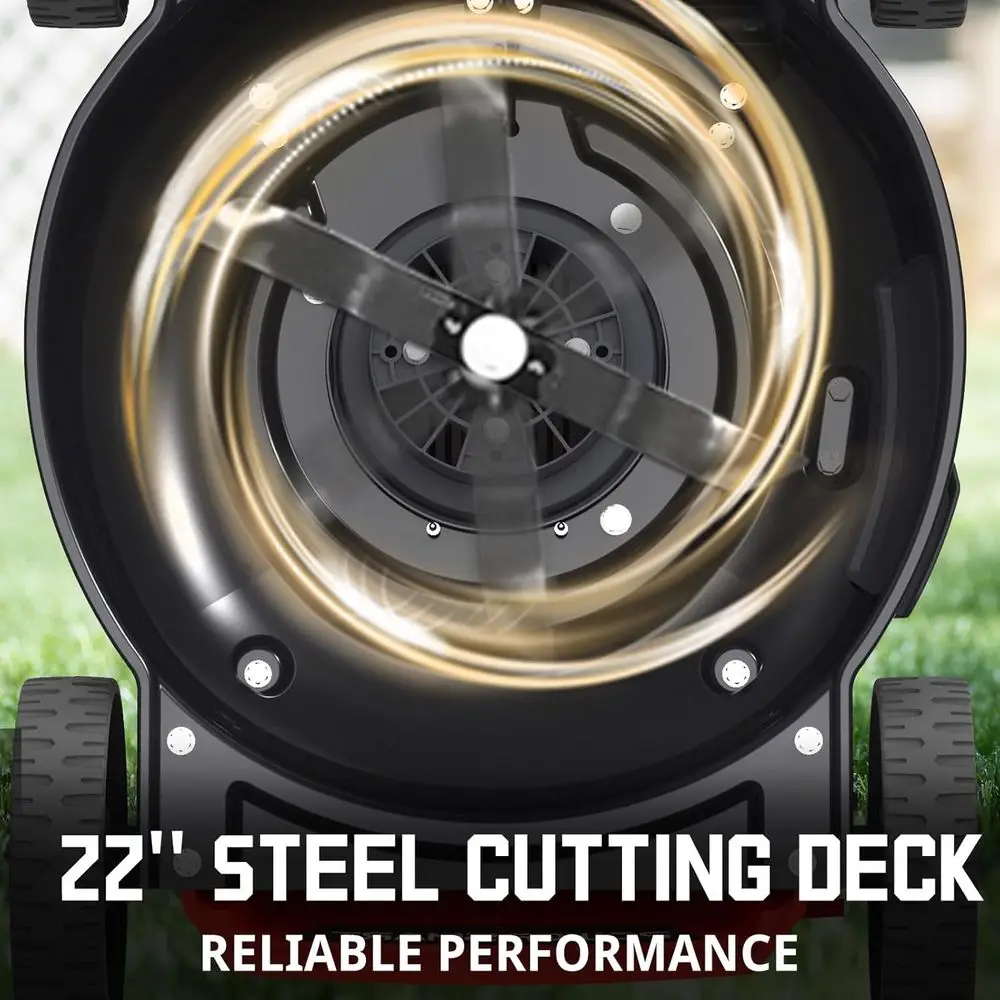 Mesin Pemotong Rumput Tanpa Kabel 22 80V, 3-in-1 dengan Baterai Li-ion 6.0Ah dan Pengisi Daya