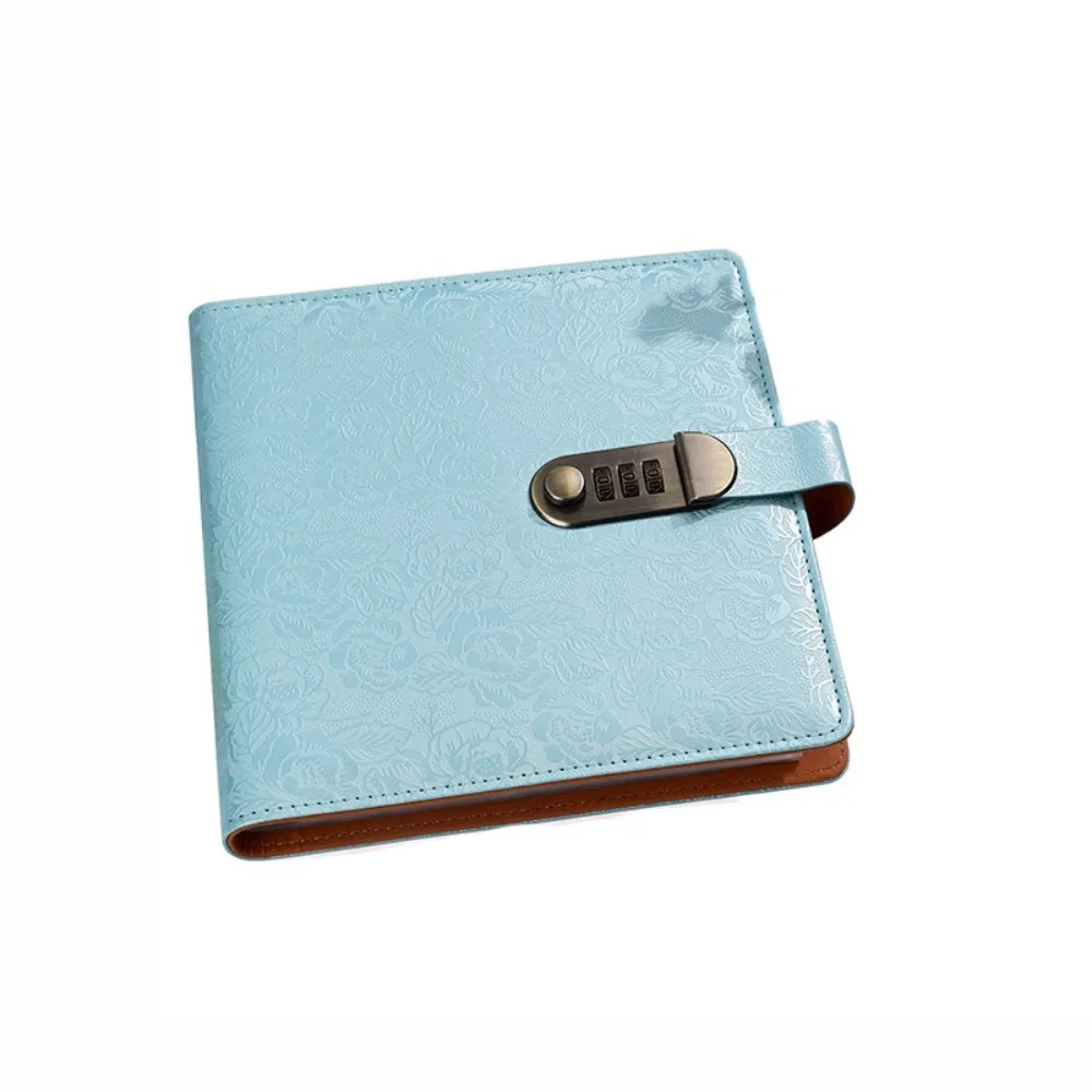 

Emboss Flower Envelop Savings Challenges Book PU Leather Savings Handbook Budget Binder with Lock Cash Envelopes Wallet Storage