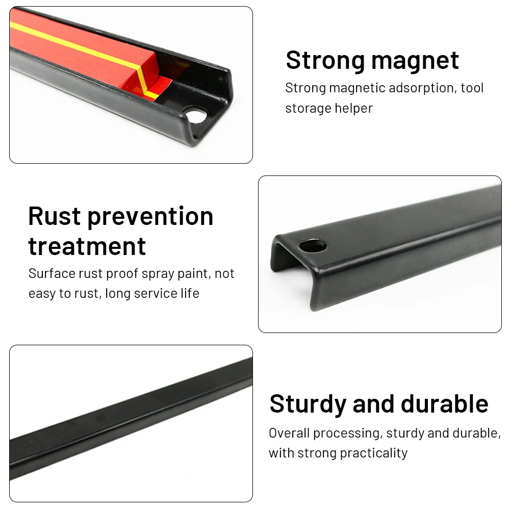 8/12/18 inch Strong Magnetic Absorption Rack Tool Holder Bar Organizer Storage Rack Knife Wrench Pliers Hand Storage Tools Hold