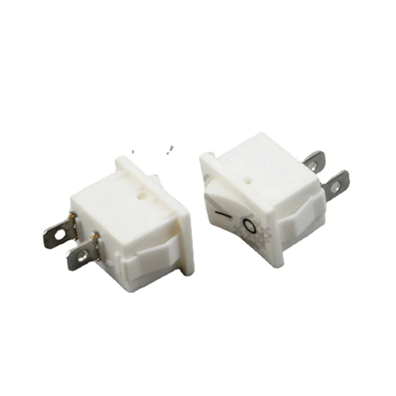 5Pcs/Lot KCD1-106B-2P White Color On-Off 2 Pins Rocker Switch 6A 250V