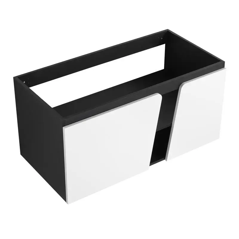 

40" Wall-Mounted Bathroom Vanity with Soft-Close Cabinet Door - No Basin Included, Space-Saving Design for Modern Bathrooms