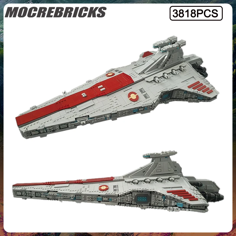 Space War Series MOC Mini Bricks Venator-class Destroyer Assembling Parts Building Blocks Model Set Children's Toys Puzzle Gifts