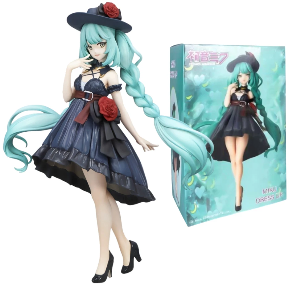 20CM Anime Hatsune Miku Action-figuren Trio Probe iT Figur Outdoor Kleid Kawaii Anime Figuren Modell Spielzeug Geschenk Desktop Dekoration