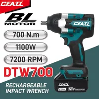 ForMakita 18V DTW700 rechargeable drill Lithium-Ion Brushless Cordless Impact Wrench Torque 1000NM 1/2High Power Car Auto Repair