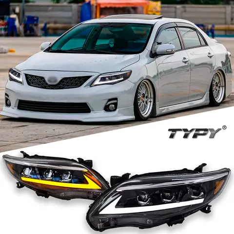 TYPY Auto Per Toyota US Corolla Faro 2010-2013 Aggiornamento Modificato Nuovo DRL Dinamico Segnale di Girata Faro A LED Accessori Auto