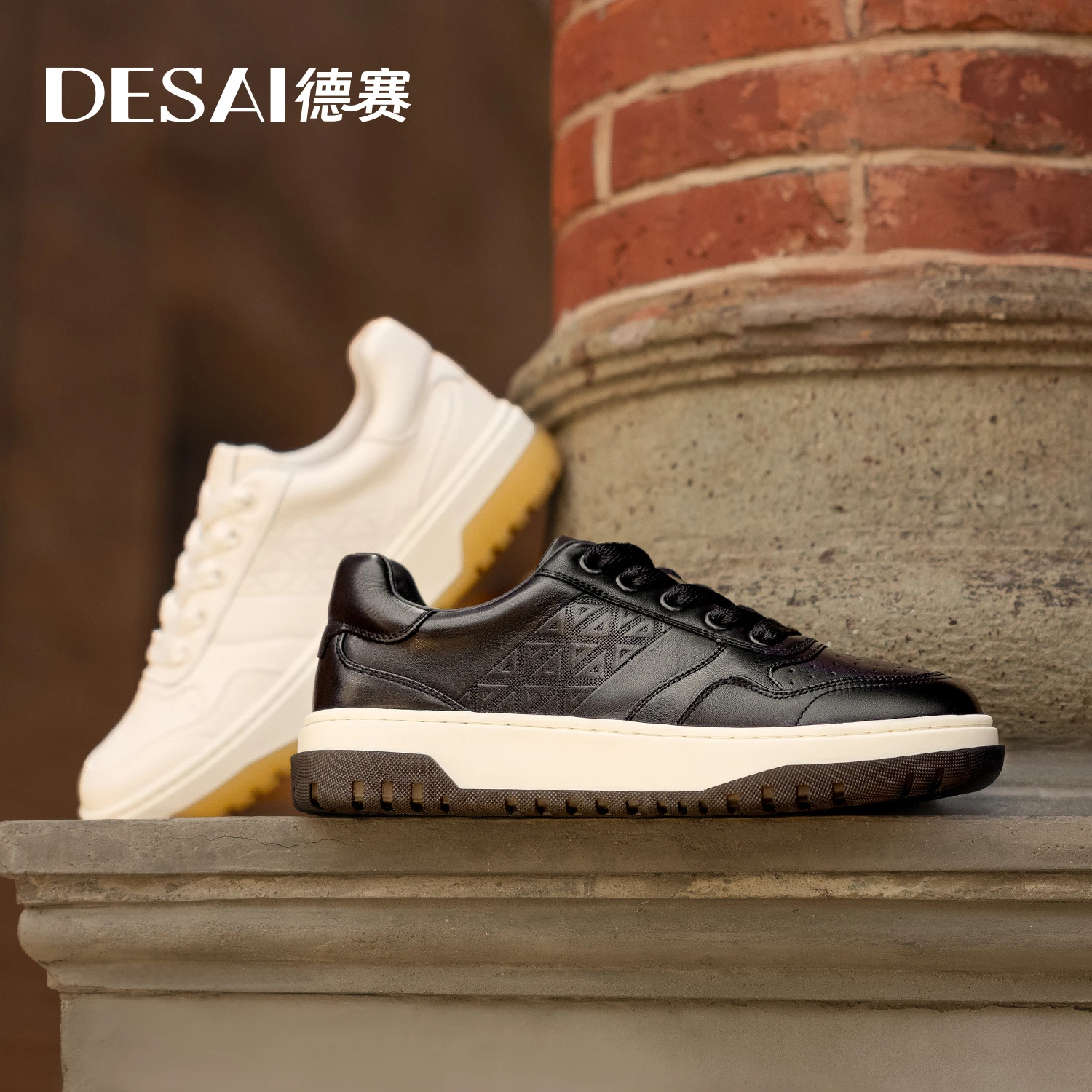 DESAI Sneakers Men Casual Shoes Genuine Leather Soft Breathable Mens Male Shoe Outdoor Comfortable 2024 Fashion Brand Footwear