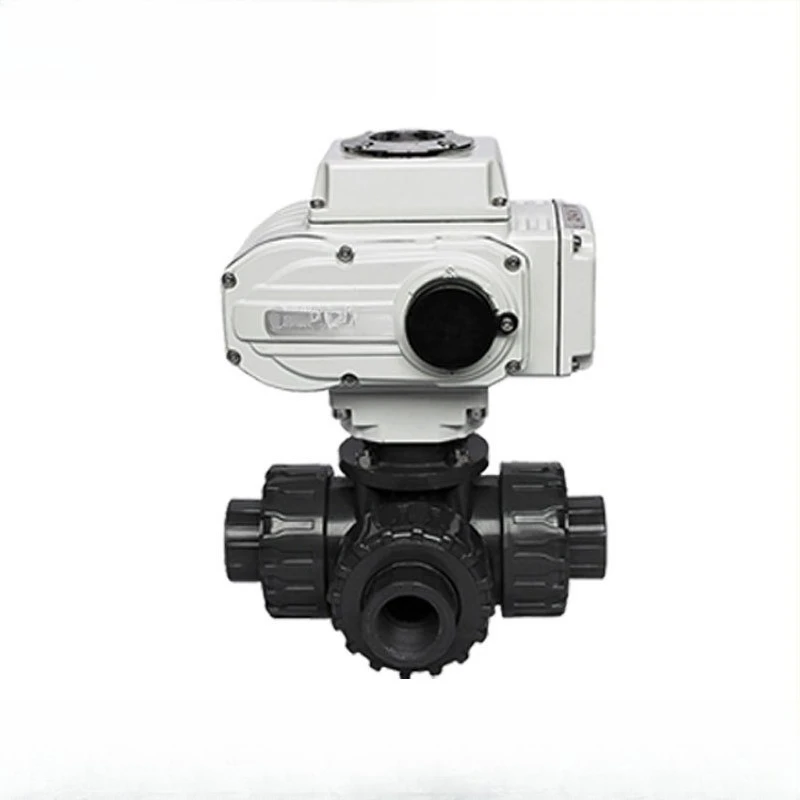 Electric ball valve two-way plastic ball valve quick-install double command ball valve IoT remote control