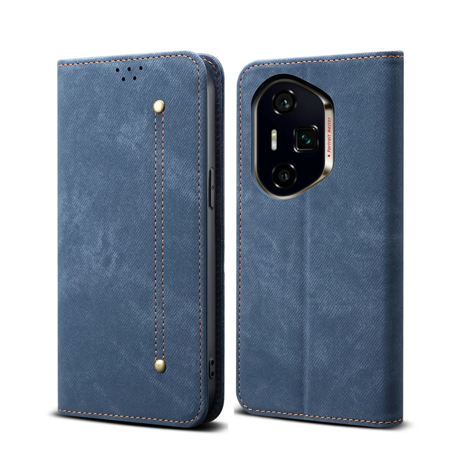

Denim Leather Wallet Phone Case For Honor 400 300 200 100 90 80 Pro Se Lite Magnetic Book Closure Flip Cover Card Holder Fundas