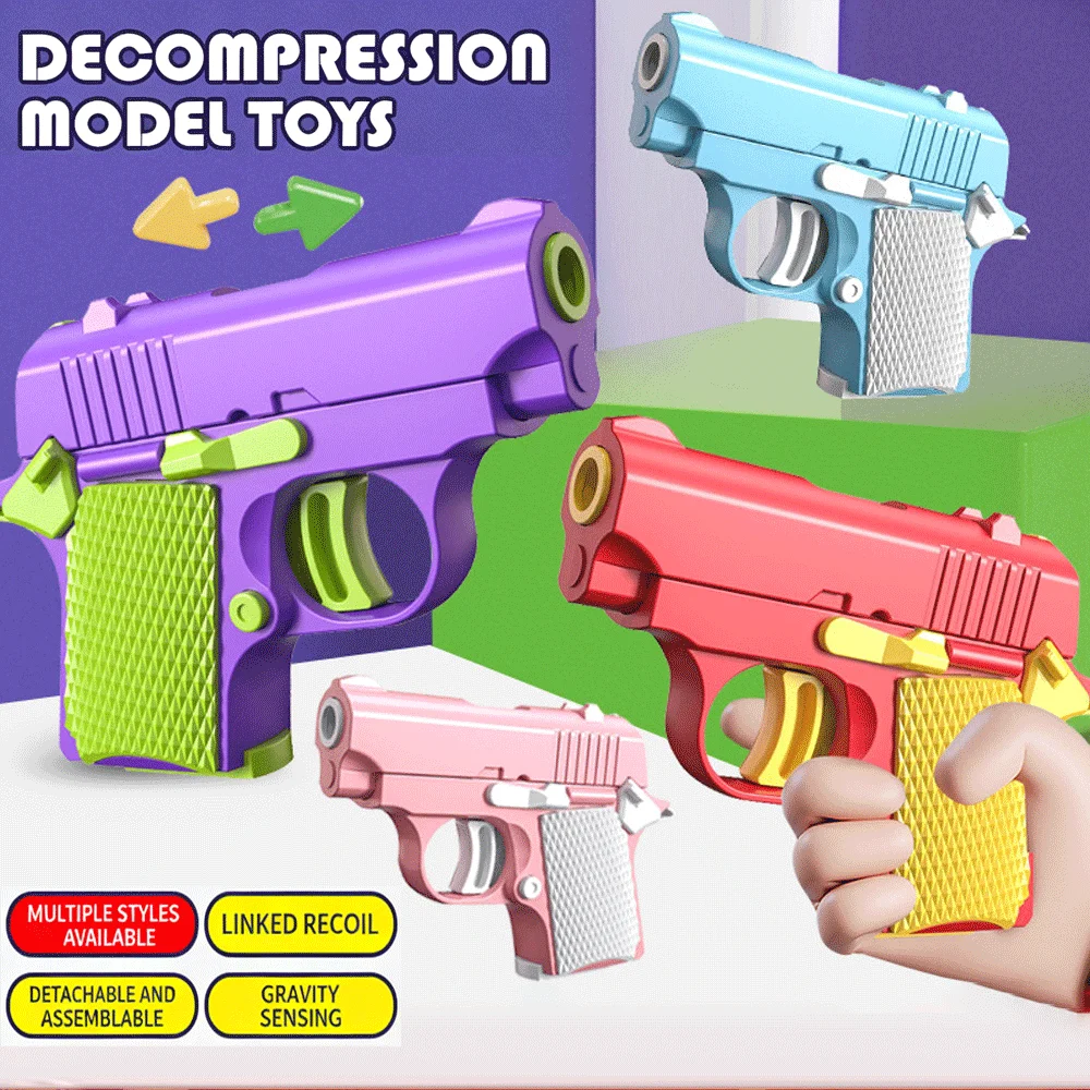 

Миниатюрный пистолет-игрушка 1911 с гравитационной печатью, модель для снятия стресса, для детей и взрослых, подарок на день рождения