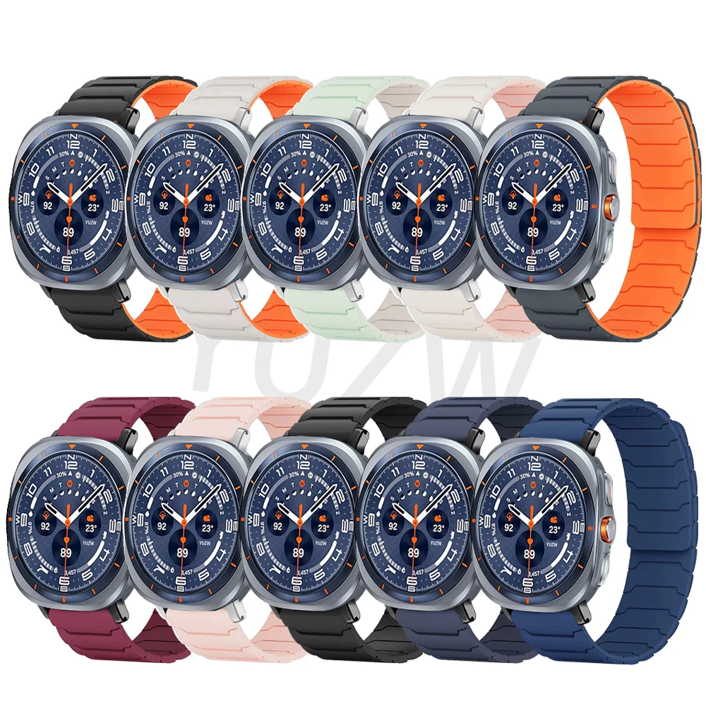 حزام سيليكون لساعة سامسونج جالاكسي 8 44 مللي متر 40 مللي متر/8 كلاسيكي 46 مللي متر سوار كوريا لساعة جالاكسي الترا 2025 ملحقات الفرقة