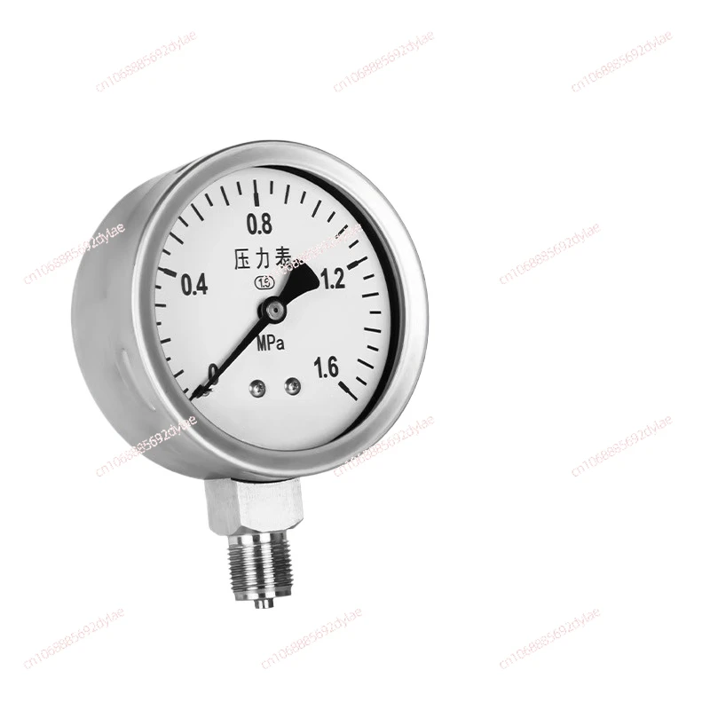 Shock resistant pressure gauge, negative, vacuum gauge, 1.6mpa water pressure gauge