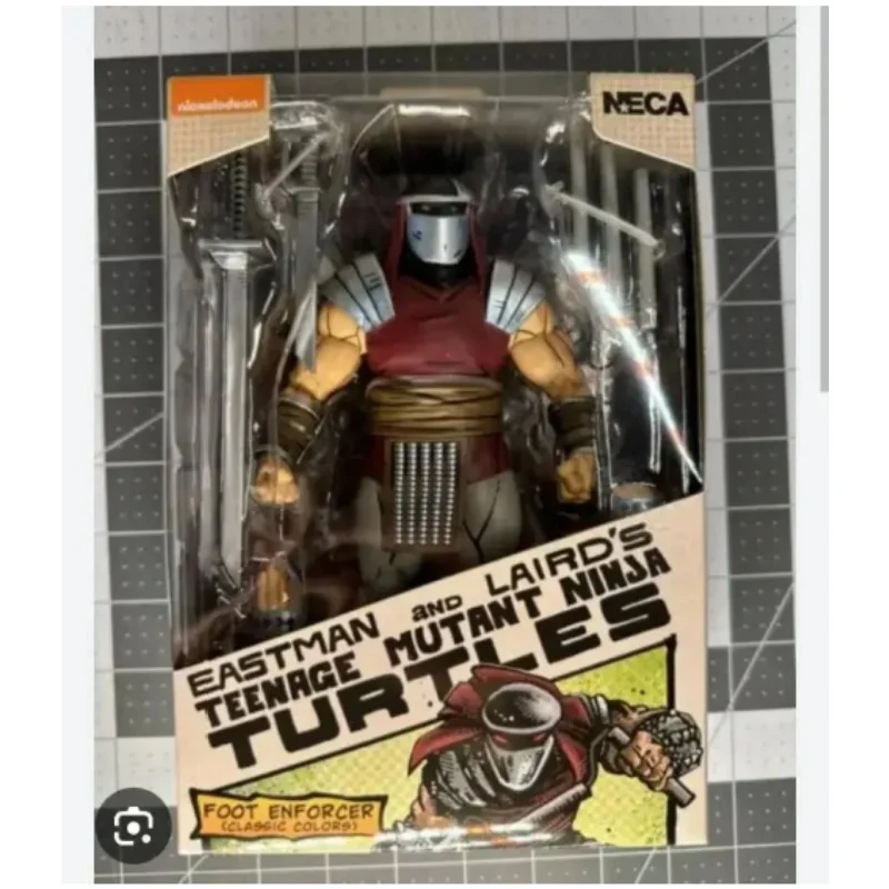الأصلي NECA 54445 النينجا السلاحف القدم المنفذ النخبة الحرس الألوان الكلاسيكية التقطيع أنيمي عمل نموذج لجسم دمية لعبة الهدايا
