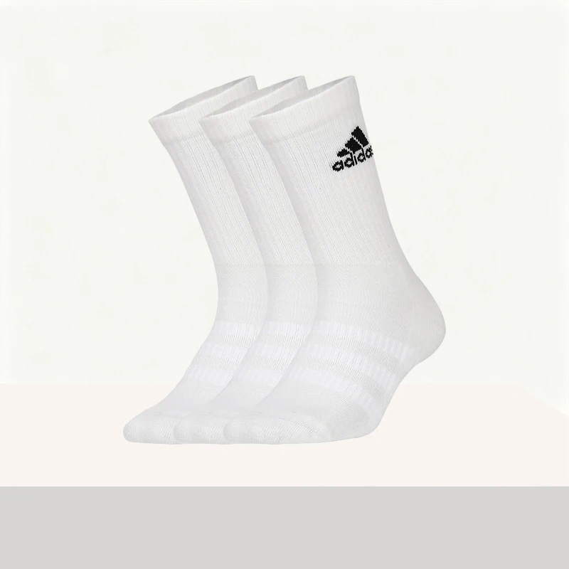 

adidas Minimalist, Comfortable, Durable, Moisture-Wicking, Versatile Knee-High Sports Socks (White, 3-Pack) DZ9393